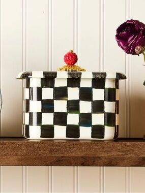 MACKENZIE-CHILDS | Courtly Check Recipe Box with Recipe Cards